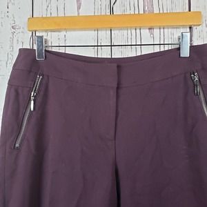 Rafaella Casual Pants Womens Size 6P Cropped Flat Stretch Purple